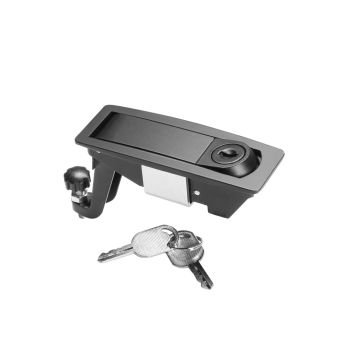 Lockable lever catch, black