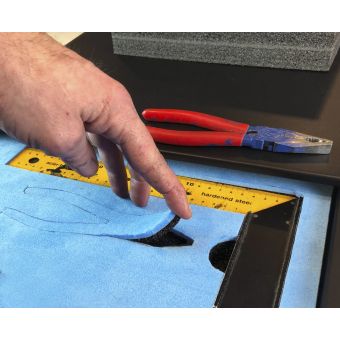 Prøve på Multilayer Foam