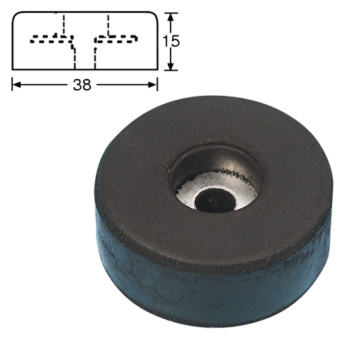 4x Gummifod 38 x 15 mm