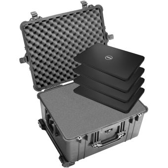 Modular Multiple Laptop Carrying Case 8 pack configuration